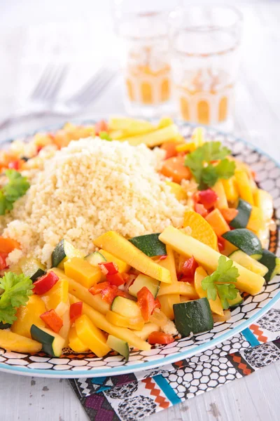 Couscous with rice and vegetables — Stock Photo, Image