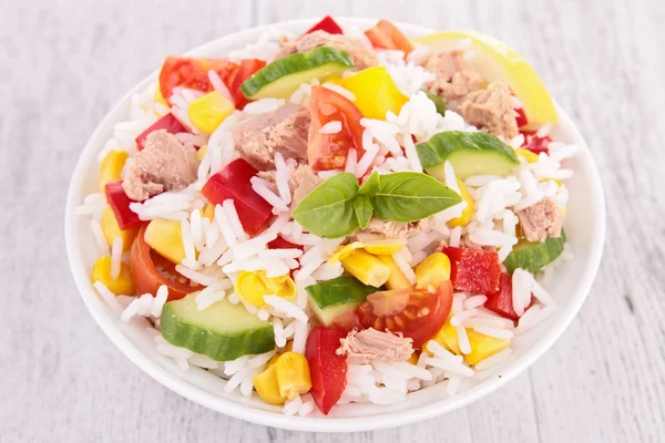 Rice salad with vegetables — Stock Photo, Image