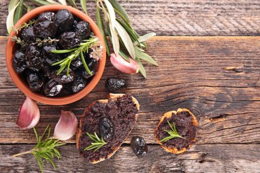 black olives and tapenade clipart