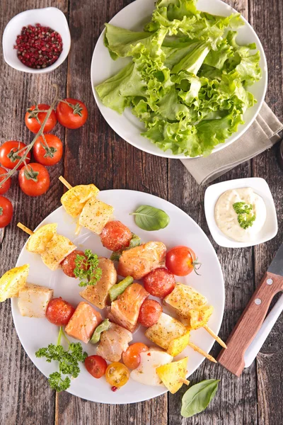 Grillad fisk kebab — Stockfoto