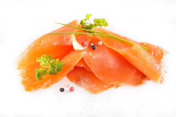 Smoked salmon with spices — Stock Photo, Image