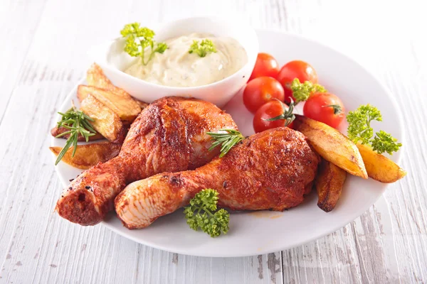 Grilled chicken barbecue — Stock Photo, Image