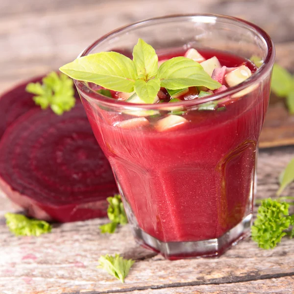 Fresh Gazpacho with herbs — Stock Photo, Image