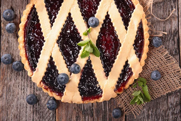 Smakelijke blueberry tart — Stockfoto