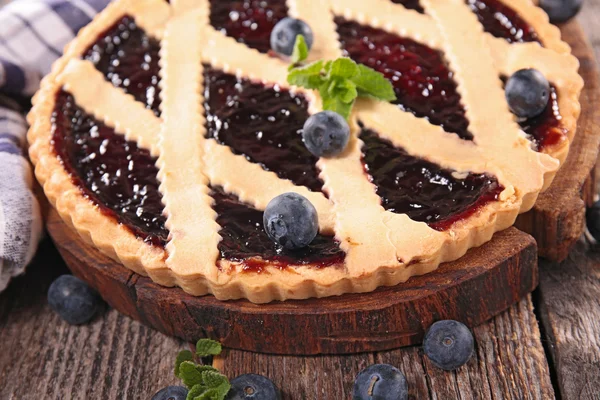 Pastel de arándanos fresco y sabroso — Foto de Stock