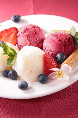 Böğürtlenli dondurma.