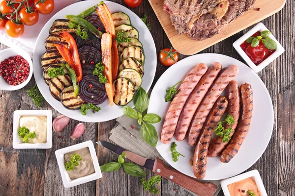 Assortment of barbecue meal — Stock Photo, Image