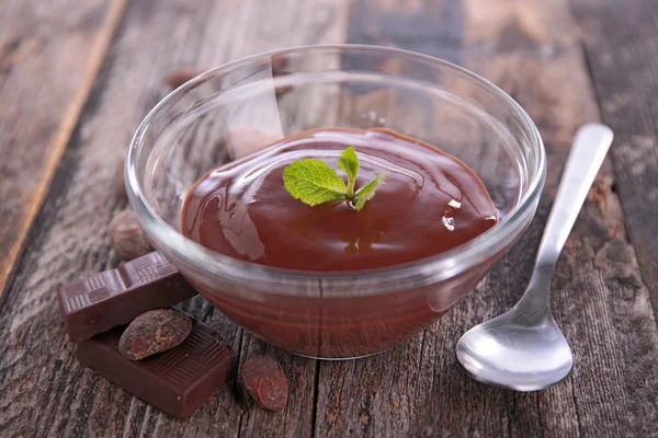 Choklad grädde dessert — Stockfoto