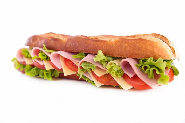 Broodje met ham en kaas — Stockfoto