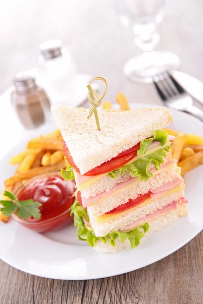 Сэндвич со свежими помидорами — стоковое фото