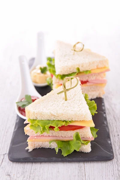 Sandwiches with fresh tomatoes — Stock Photo, Image