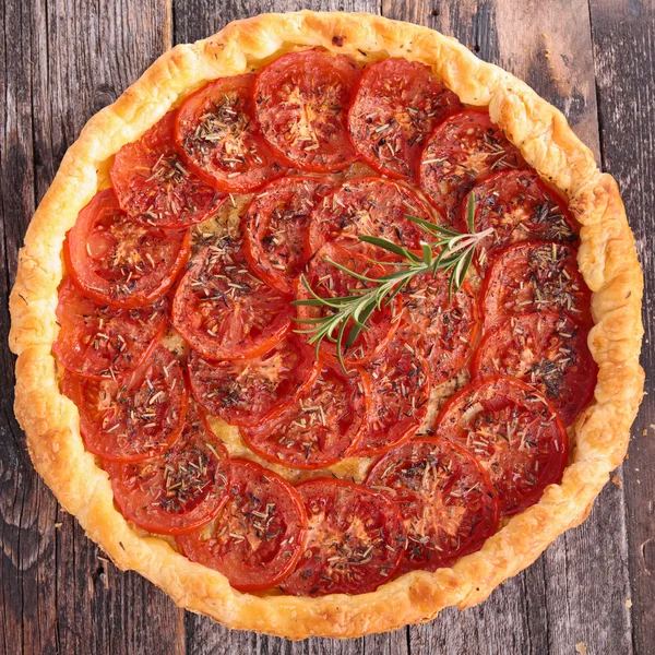 Torta de quiche de tomate — Fotografia de Stock