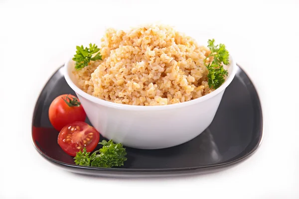Skål med quinoa med tomater och persilja — Stockfoto