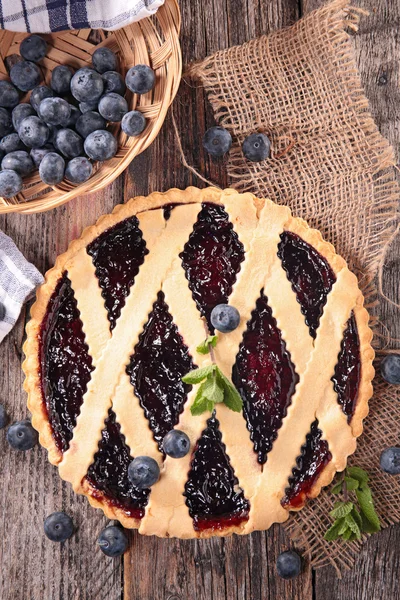 Whole Blueberry pie — Stock Photo, Image