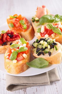 Bruschetta çeşitli meze