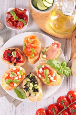 Bruschetta çeşitli meze