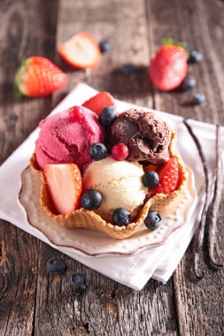 Böğürtlenli dondurma.