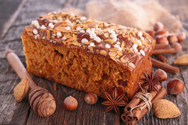 Gyömbér kenyér cake fűszerek — Stock Fotó