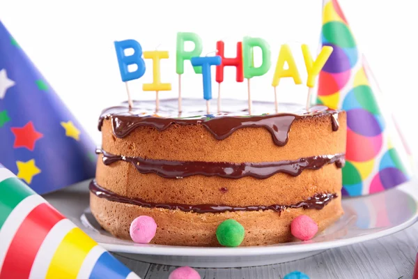 Birthday cake with decorations — Stock Photo, Image