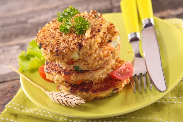 Galette with quinoa and vegetables — Stock Photo, Image