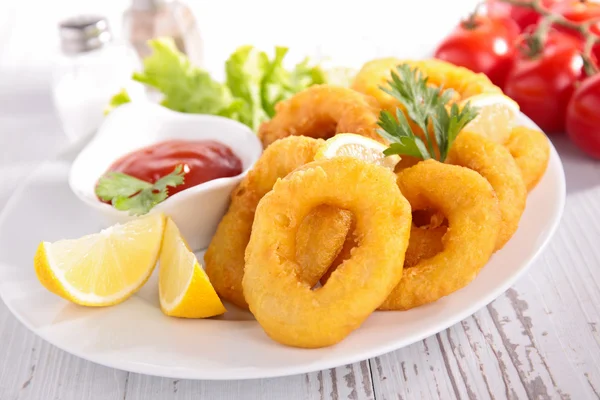 Diepe Gebakken calamares — Stockfoto