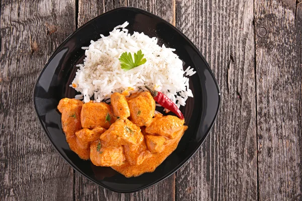 Guisado de frango e arroz — Fotografia de Stock