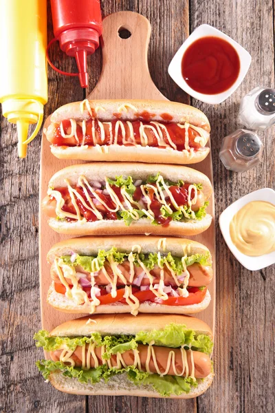 Cachorros quentes, fast food — Fotografia de Stock