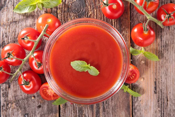 番茄汁或西班牙凉菜汤 — 图库照片