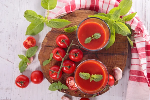 Sopa de tomate, gaspacho — Fotografia de Stock