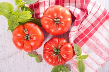 taze domates fesleğen ile