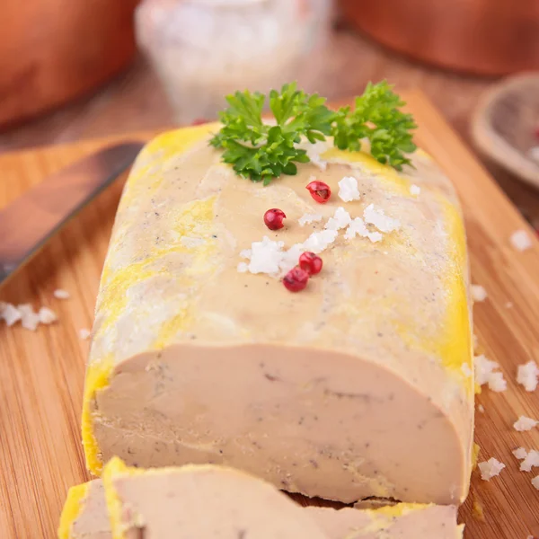 Foie gras, christmas french meal — Stok fotoğraf