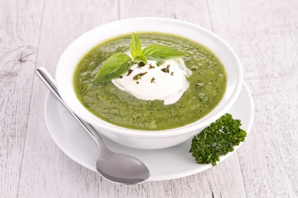 Zucchini cream soup — Stock Photo, Image