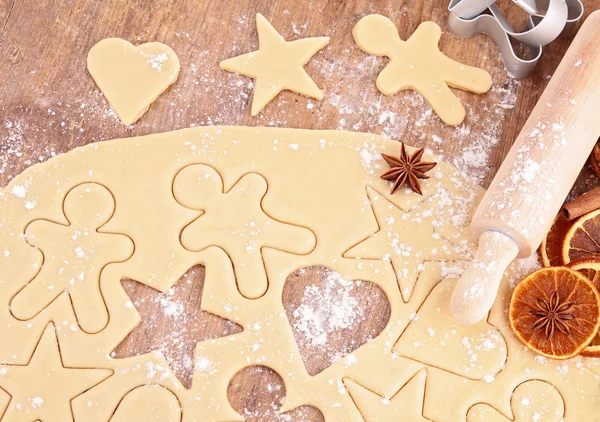 Cuisson des biscuits de Noël — Photo