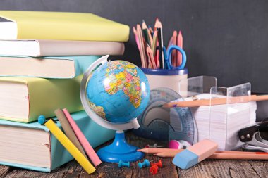 okul malzemeleri, aksesuarlar, ileti örneği