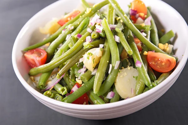 Yeşil fasulye salatası — Stok fotoğraf