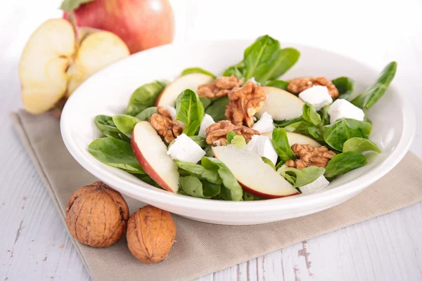 Salad with apple and walnut — Stock Photo, Image