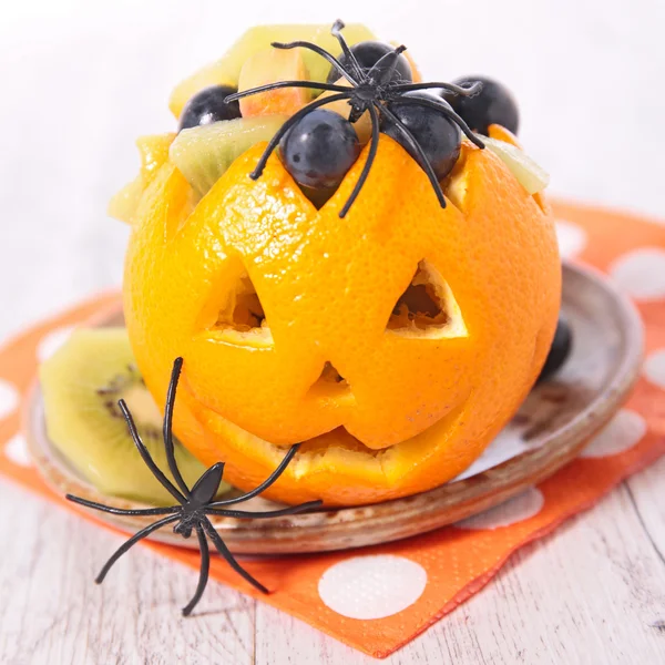 Salada de fruto de Halloween — Fotografia de Stock