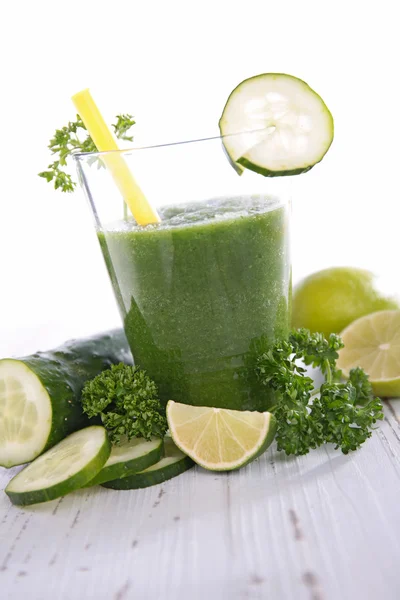 Vegetabiliska grön smoothie — Stockfoto