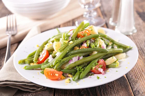 Ensalada de judías verdes con verduras —  Fotos de Stock