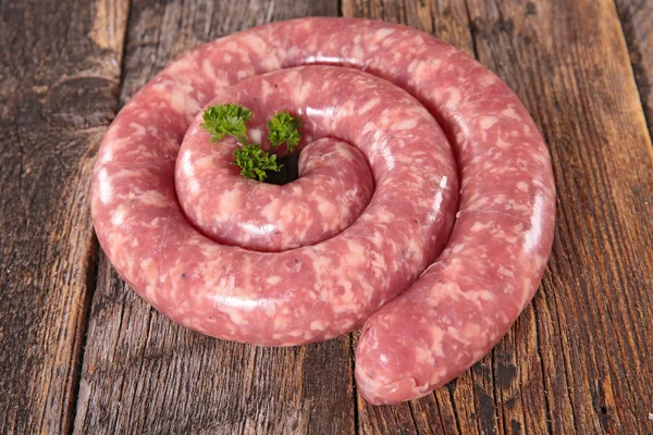 Raw sausage for frying — Zdjęcie stockowe