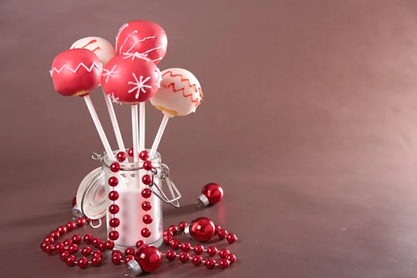 Weihnachtskuchen Pop Bonbons — Stockfoto