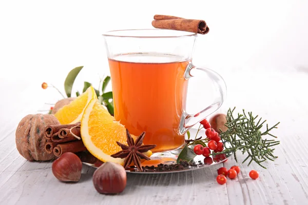 Christmas kırmızı çay — Stok fotoğraf