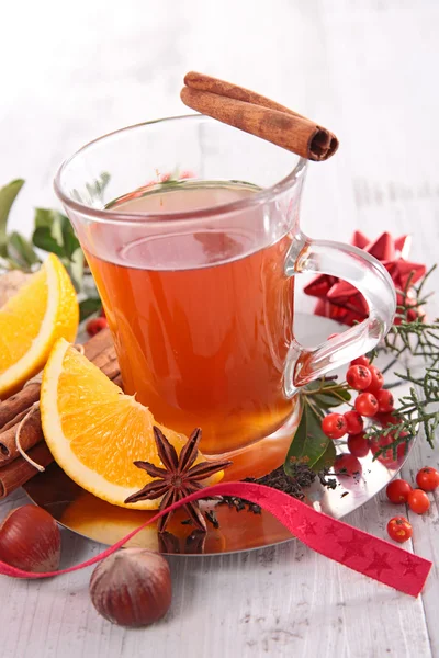 Christmas red tea — Stock fotografie