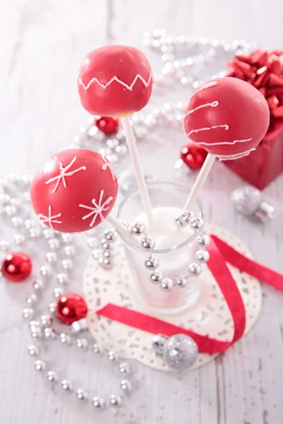 Dekorerade Christmas cake pops — Stockfoto