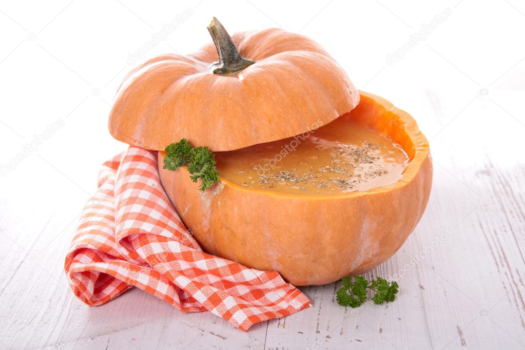 autumn fresh pumpkin soup