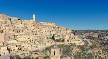 İtalya 'nın güneyindeki Basilicate bölgesinde Matera, seyahat noktası, turizm