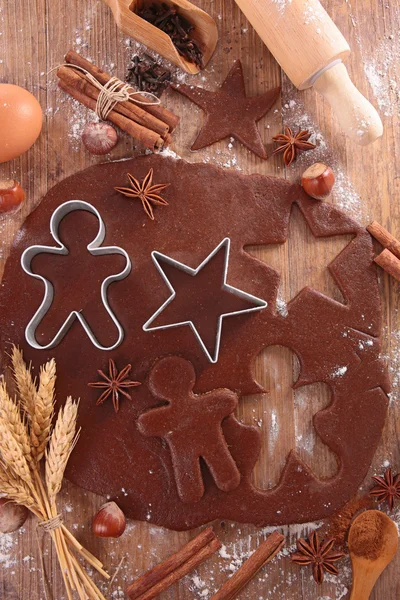 Hornear galletas de Navidad —  Fotos de Stock