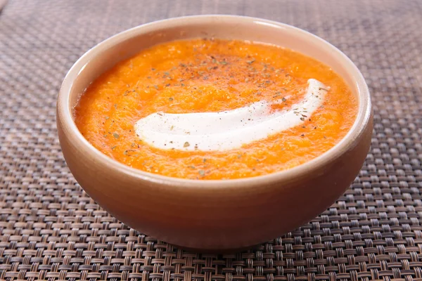 Bol de soupe à la citrouille — Photo