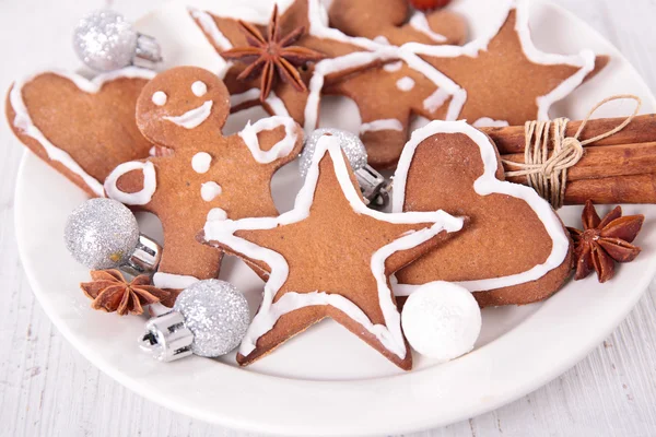 Biscotti di pan di zenzero di Natale — Foto Stock