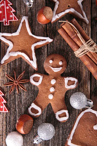 Biscotti di pan di zenzero di Natale — Foto Stock